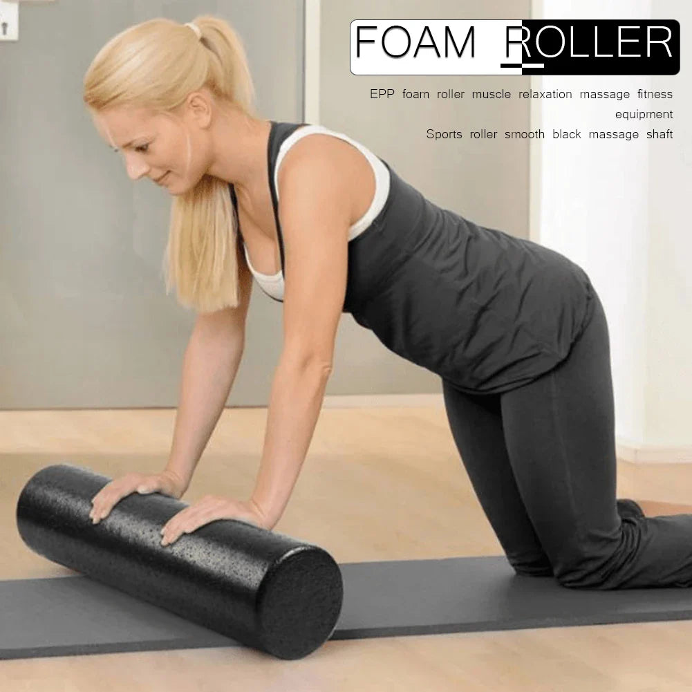 EPP Yoga Pilates Foam Roller Fitness Massage (Black)