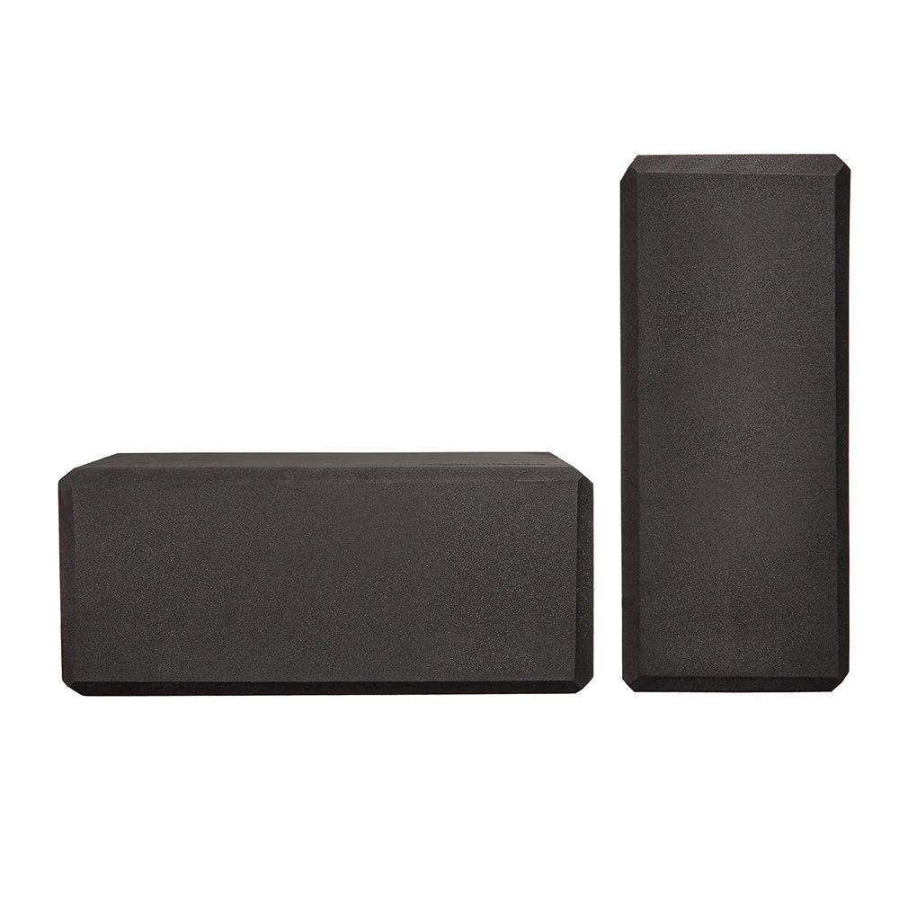 EVA Yoga Blocks 2 Pcs Training Bricks (Black)