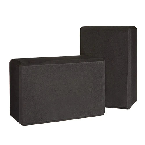 EVA Yoga Blocks 2 Pcs Training Bricks (Black)