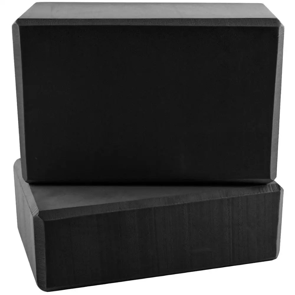 EVA Yoga Blocks 2 Pcs Training Bricks (Black)