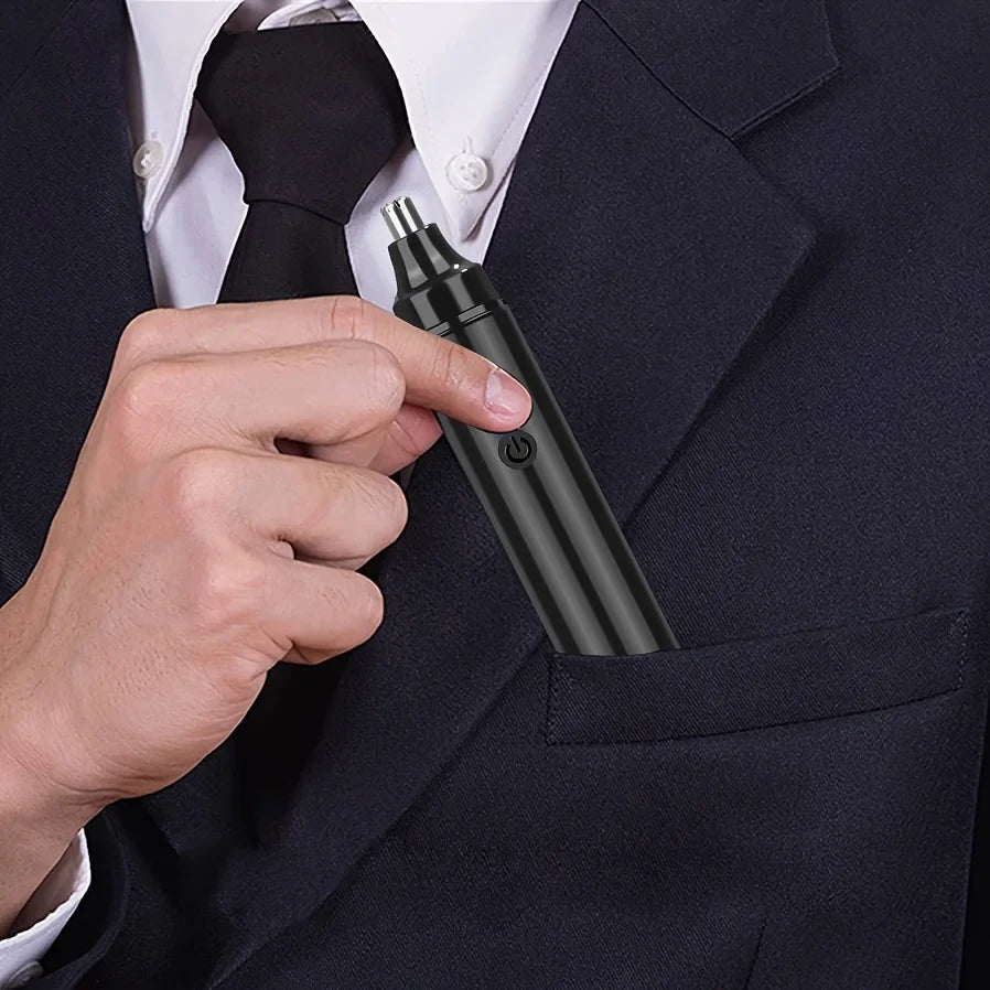 Rechargeable Ear And Nose Hair Trimmer for Men USB Electric Grooming Tool Black
