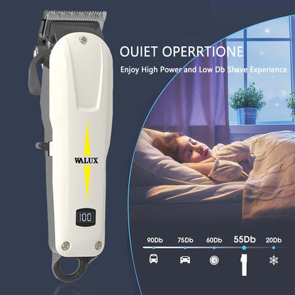 Economical Professional Hair Clipper USB Rechargeable White