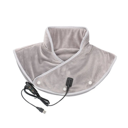 USB Electric Heating Shoulder & Neck Massager – Thermal Compress Wrap Grey