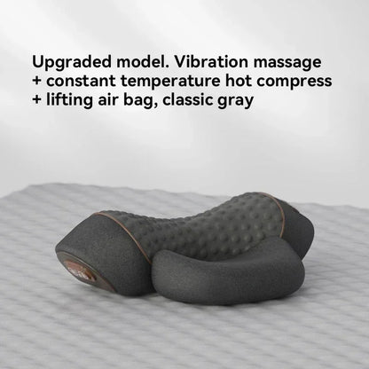 Electric Cervical Massage Pillow Heated Neck & Spine Support Grey
