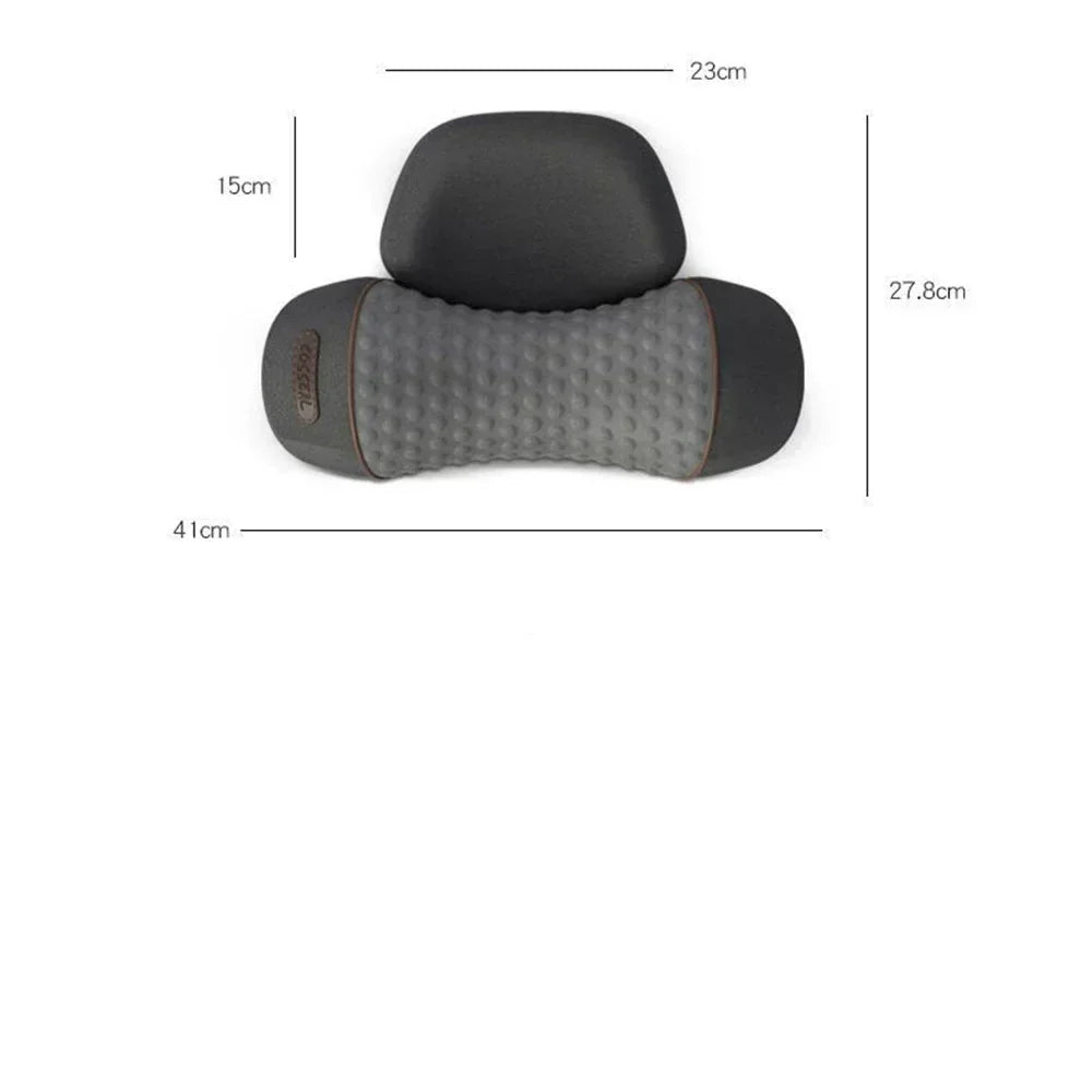 Electric Cervical Massage Pillow Heated Neck & Spine Support Grey