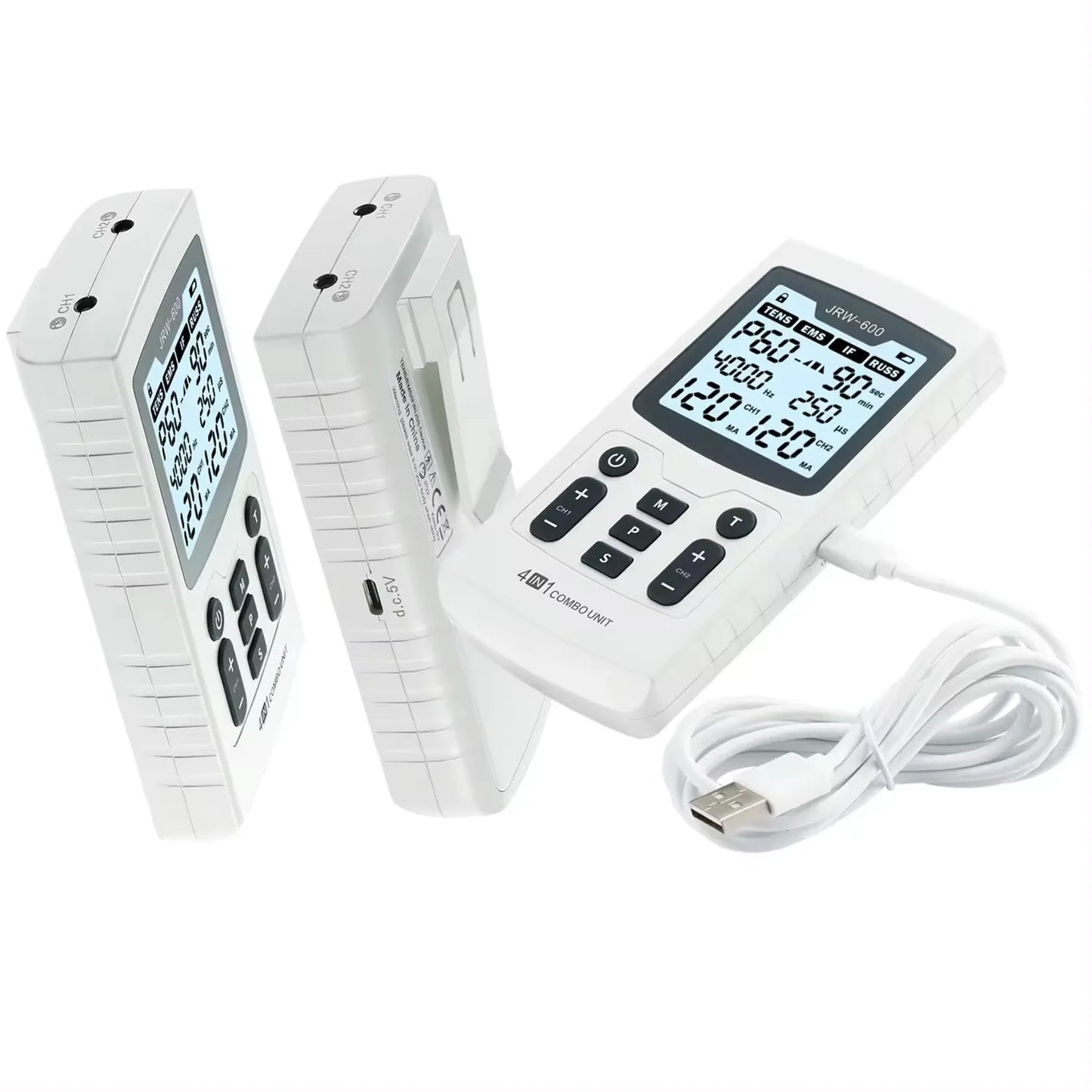 Electric Muscle Therapy Stimulator Interferential Physiotherapy Device White