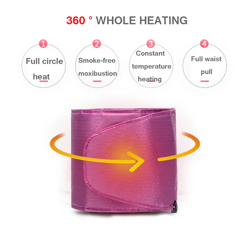 Electric Sauna Heating Belt Far Infrared Slimming & Pain Relief Therapy Pink