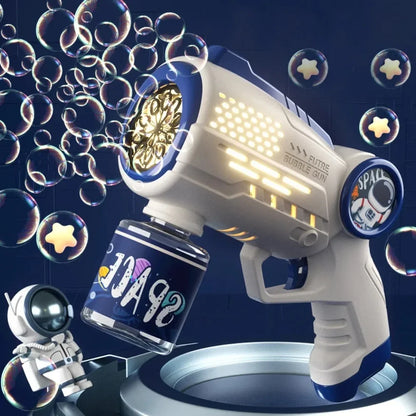 Astronaut Bubble Machine Gun with Lights for Kids