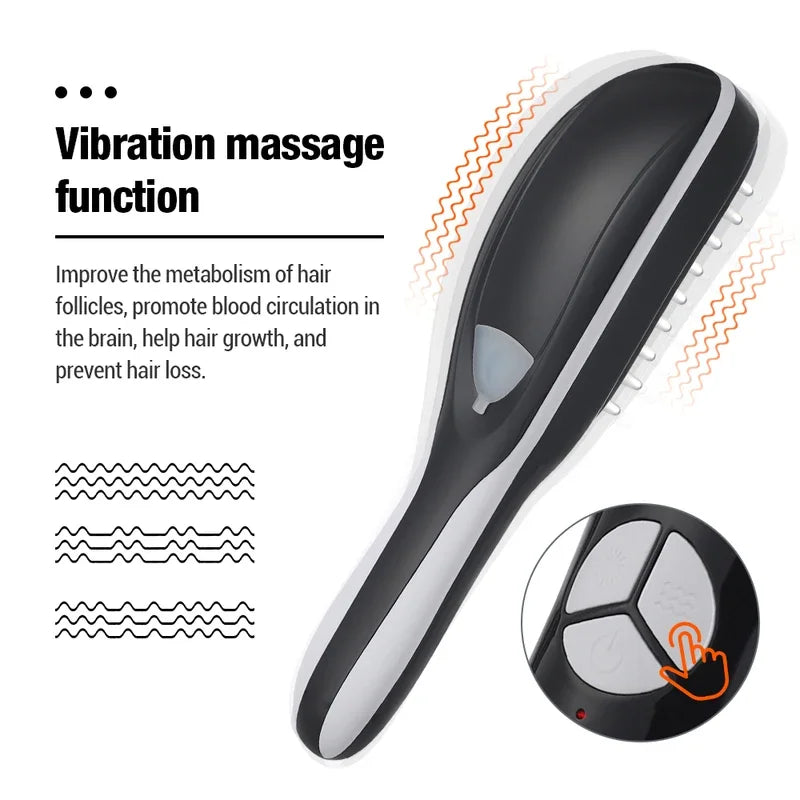 Electric Spray Massage Comb – LED Light Therapy & Nano Atomization