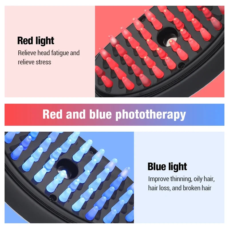 Electric Spray Massage Comb – LED Light Therapy & Nano Atomization