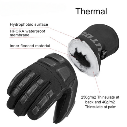Ski Gloves - Goatskin Leather Winter Snow Gloves