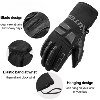 Ski Gloves - Goatskin Leather Winter Snow Gloves