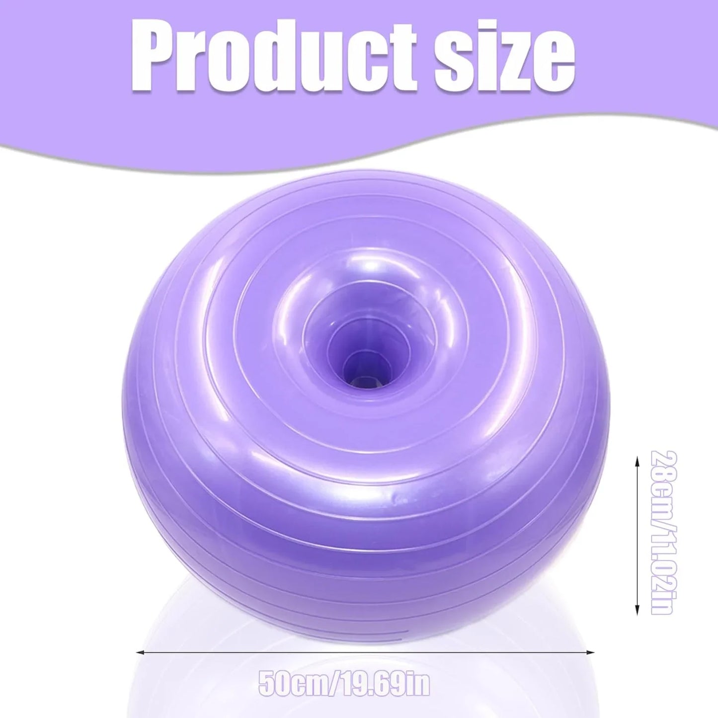 Anti-Burst Yoga Ball with Inflator