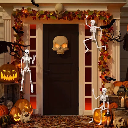 Set 3pcs 40.64cm Posable Halloween Skeleton Decorations Haunted Houses, Graveyards, and Indoor Outdoor