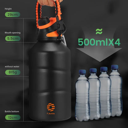 Stainless Steel Thermos Bottle Vacuum Flask (Black)