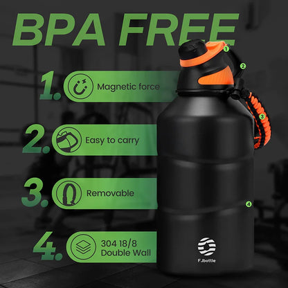 Stainless Steel Thermos Bottle Vacuum Flask (Black)