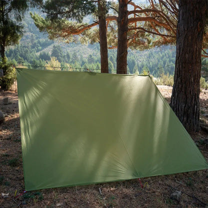 Ultralight Camping Tarp Sun Shelter 15D Nylon (Green)