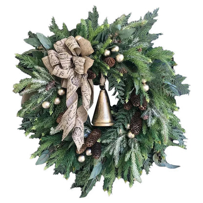 Farmhouse Christmas Wreath with Bells