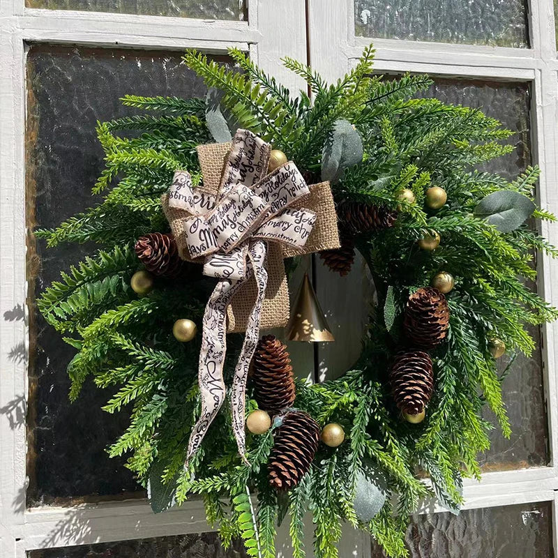 Farmhouse Christmas Wreath with Bells
