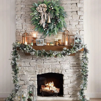Farmhouse Christmas Wreath with Bells