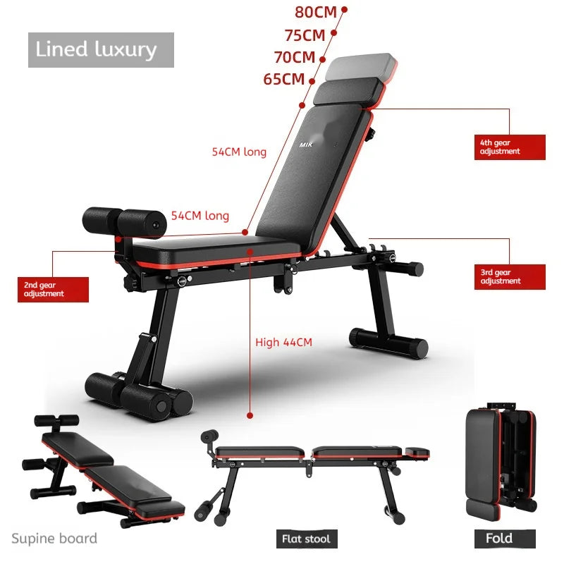 Multifunctional Folding Fitness Bench Stool