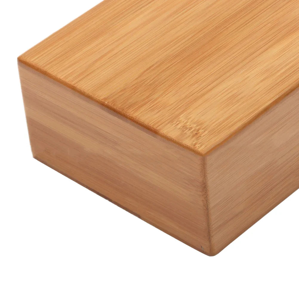 Bamboo Yoga Block for Flexibility & Meditation (Brown)