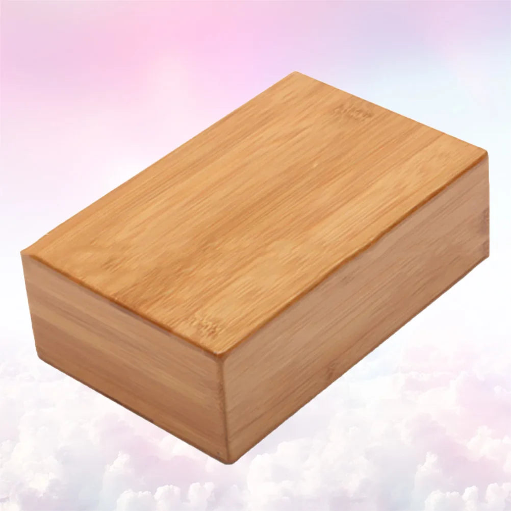 Bamboo Yoga Block for Flexibility & Meditation (Brown)