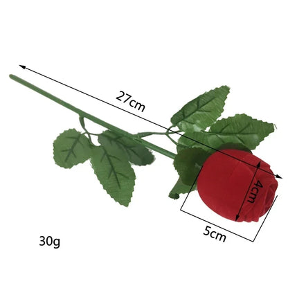 Flocked Rose Ring Storage Box for Engagement