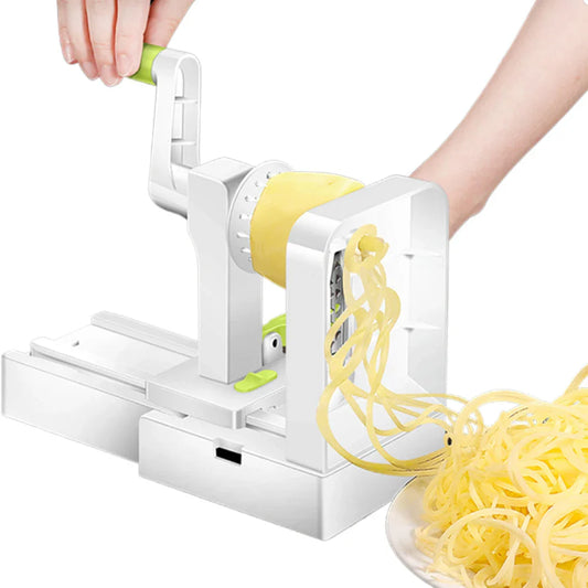 Foldable Vegetable Spiralizer with Extra Blade Box