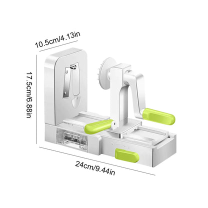 Foldable Vegetable Spiralizer with Extra Blade Box