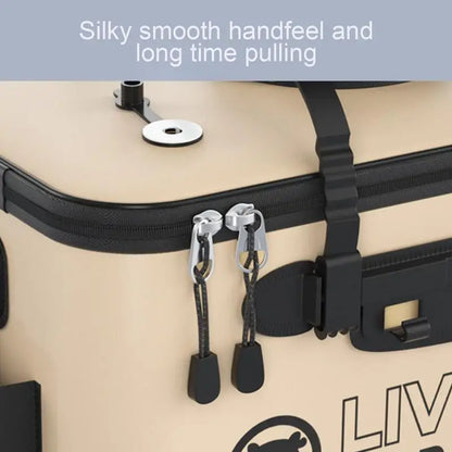 Folding Live Fish Bucket with Portable EVA Water Tank