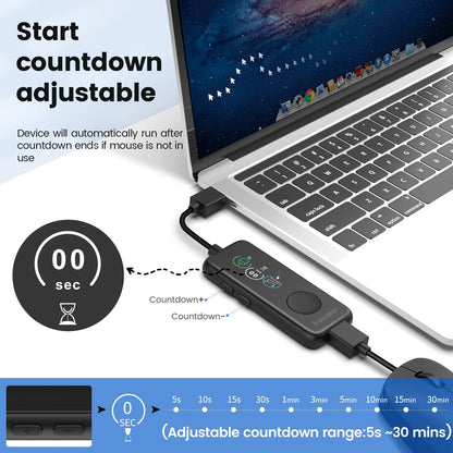 Fully Automatic USB Mouse Jiggler with HD Screen