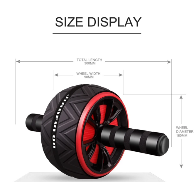 Roller Big Abdominal Wheel Roller Stretch Trainer with Mat