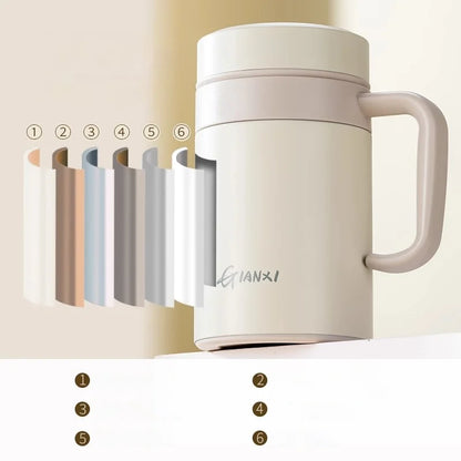 Premium Large-Caliber Thermos Cup 500ML White