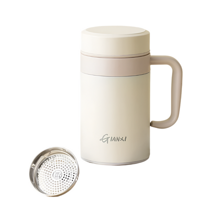 Premium Large-Caliber Thermos Cup 500ML White