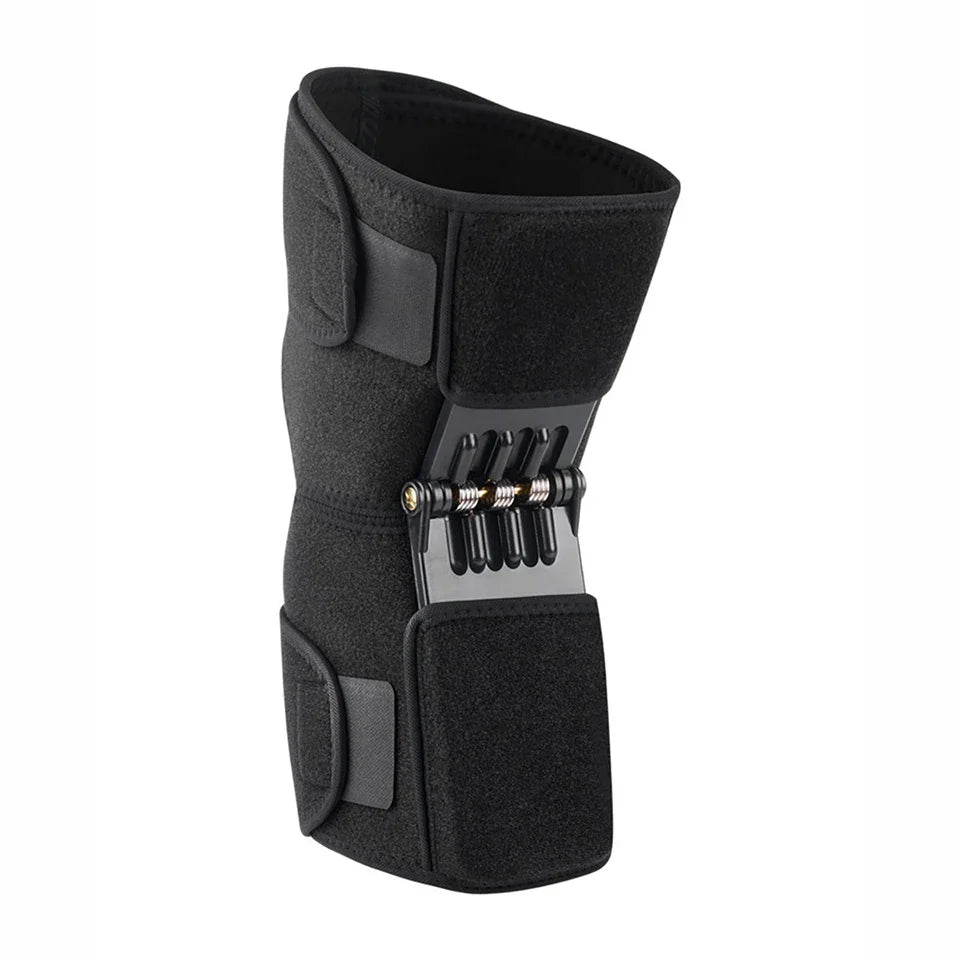 Adjustable Knee Booster Brace Strong Patella Support Black