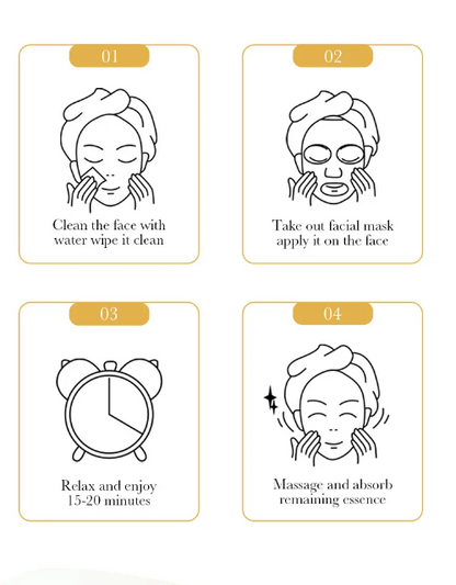 15-Piece 24K Gold Hyaluronic Acid Face Mask Set