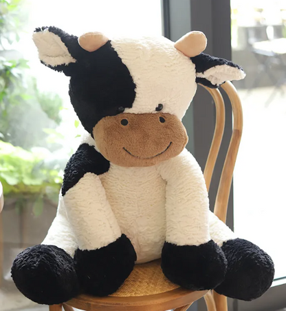 Kawaii Sitting Milk Cow Plush Toy