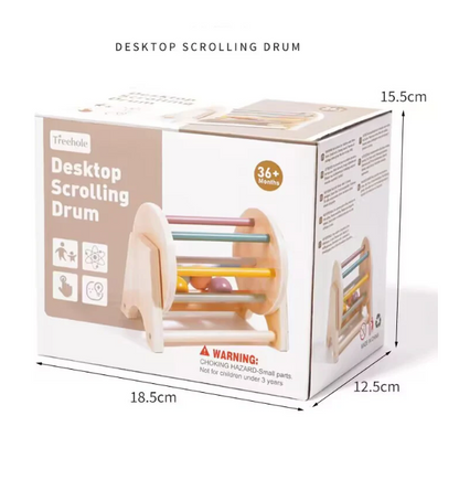 Montessori Wooden Spinning Infant Drum