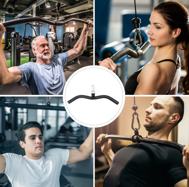 T-Shape Fitness Lower Pull Bar for Back and Arm Exercise