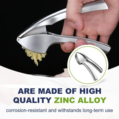 Stainless Steel Garlic Press – Effortless Garlic Mincer & Crusher