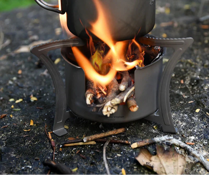 Titanium Multi-Fuel Camping Stove Grey