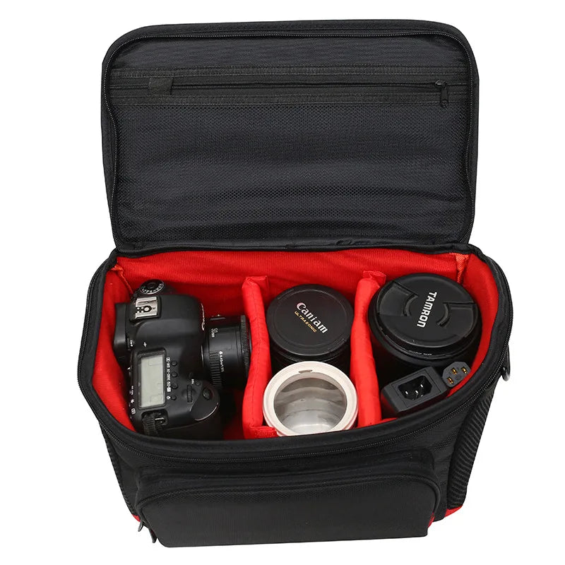 Outdoor Camera Bag with Strap Black