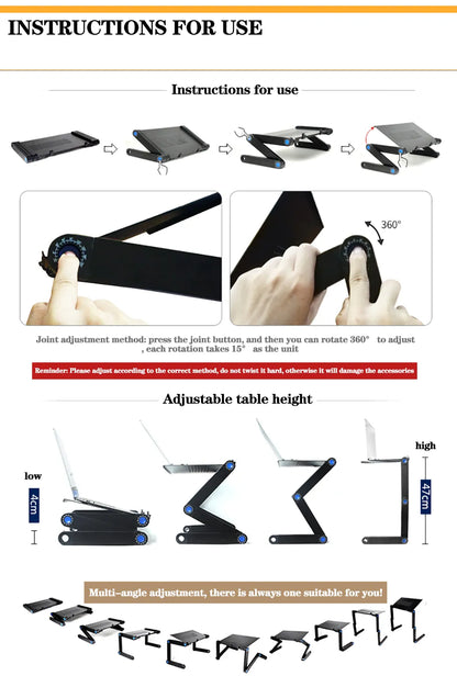 Adjustable Laptop Desk Stand Portable