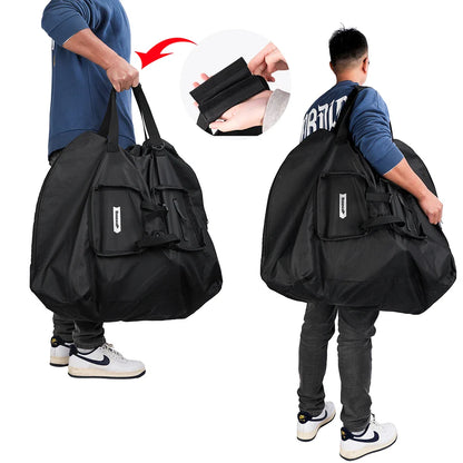 20-Inch Waterproof Bike Carrying Bag PU Storage Bag Black