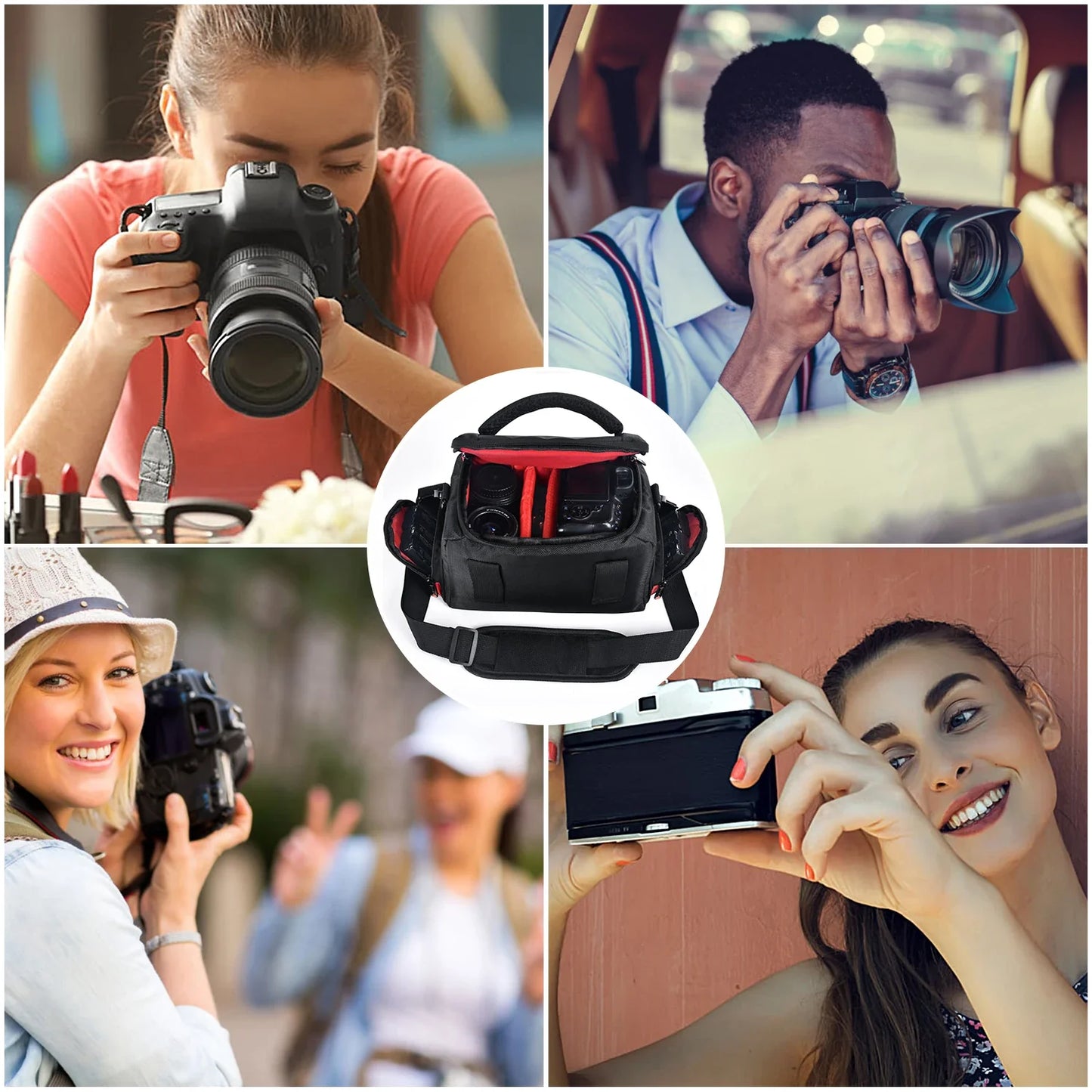 Digital Camera Shoulder Bag Dustproof Black