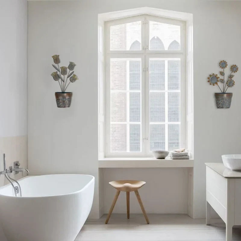 LIFFY Handcrafted Metal Flower Wall Art: Elegance for Your Home