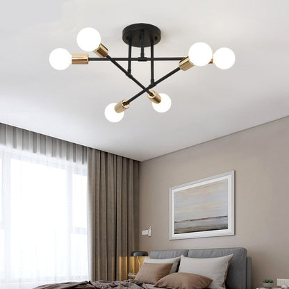 Modern Long Pole Rotating Ceiling Lamp