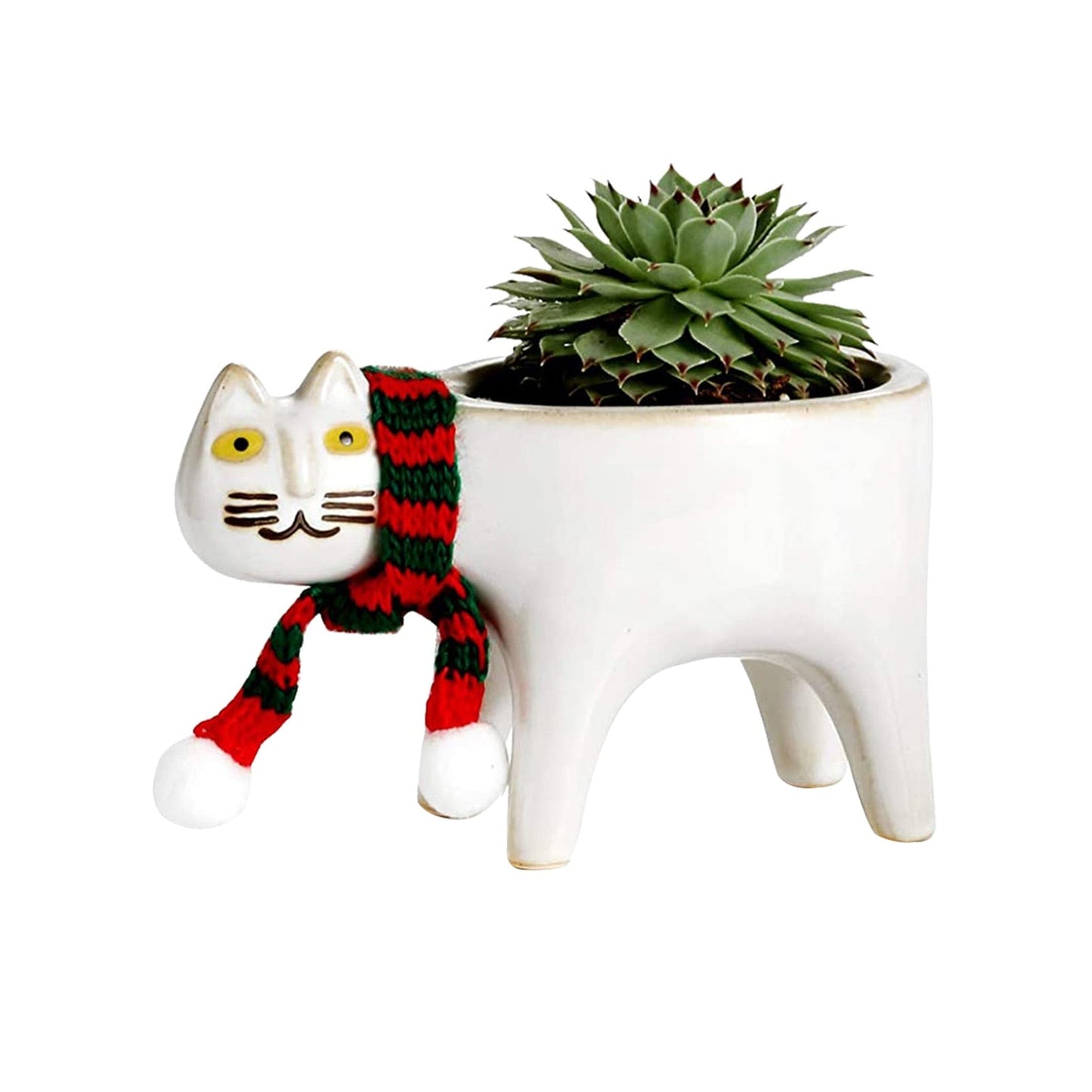 Ceramic Flower Pot Cute Cat Shape Garden Pots Succulent Planter Plant Container Home Desktop Decor Vase For Living Room