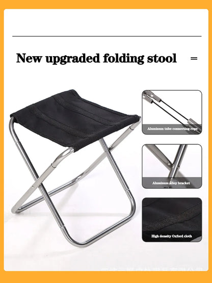 Folding Portable Outdoor Stool - Ultra-Light Bench for Travel and Camping